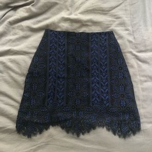 Black and Navy lace skirt